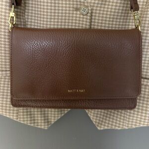 Matt & Nat brown vegan leather shoulder bag or wallet